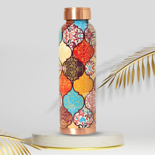 New Look Enameled Printed 1-L Copper Bottle