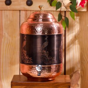 Pure Copper Water Dispenser (Matka) Hammer DesignPure Copper Water Dispenser (Matka) Hammer Design