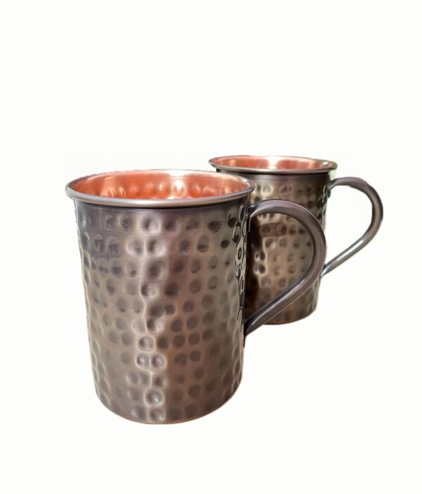 Decorative India Antique Hammer Moscow Mule Copper (Mug Set Of 2)