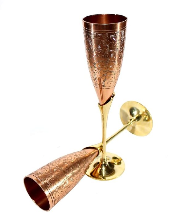 Decorative India Pure Copper Goblet Drinking Glass For Bar