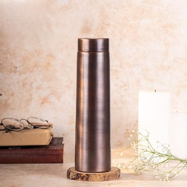 Decorative India Copper Water Bottle | 1 Liter | Leak Peoof