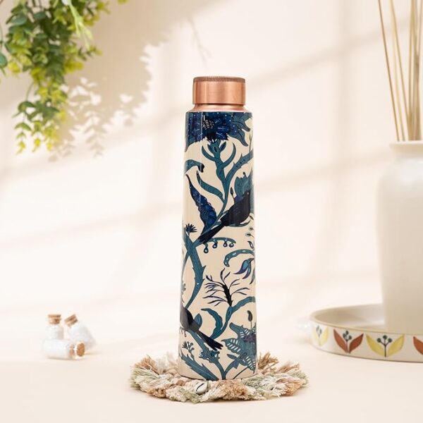 Decorative India Premium Copper Printed Design Bottle