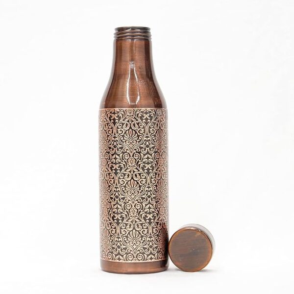 Decorative India  Copper Water Bottle 1 Liter | Leak Proof & Durable