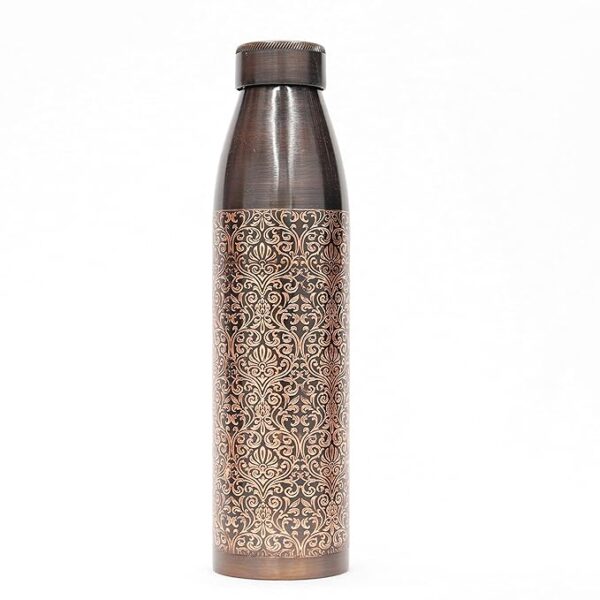 Decorative India Pure Copper| Leak Proof 1000 ML Water Bottle