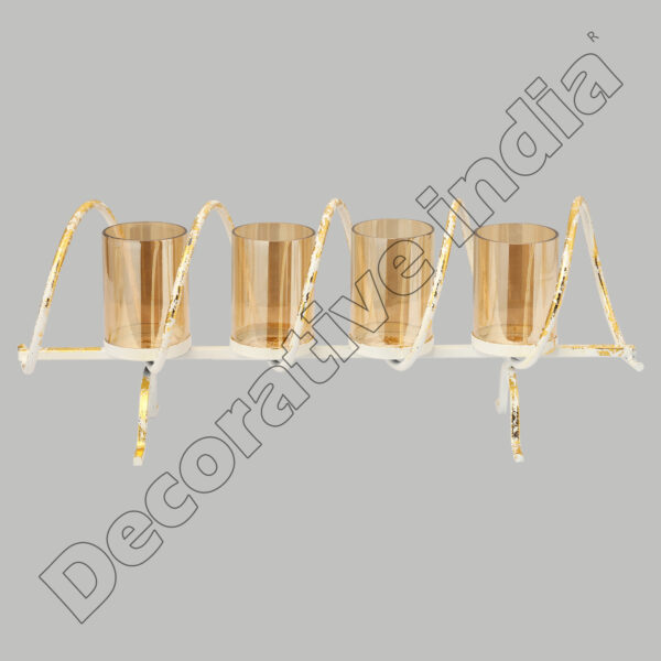 Decorative India Customized Handmade Iron Candle Stand For Home Decoration - Image 3