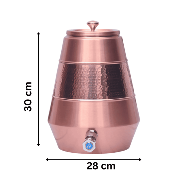 Copper Water Dispenser Half Hammered Design