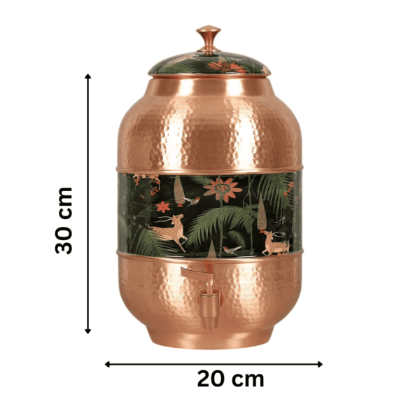 Enameled Printed Copper Copper Water Dispenser 8-L - Image 3