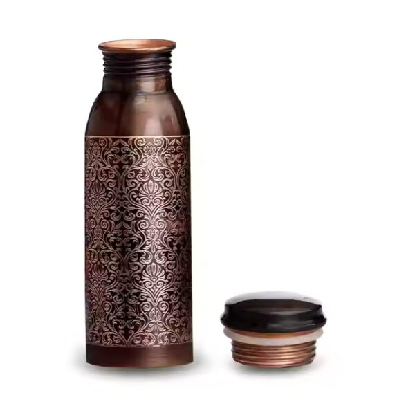 Antique Black Etching Copper Water Bottle