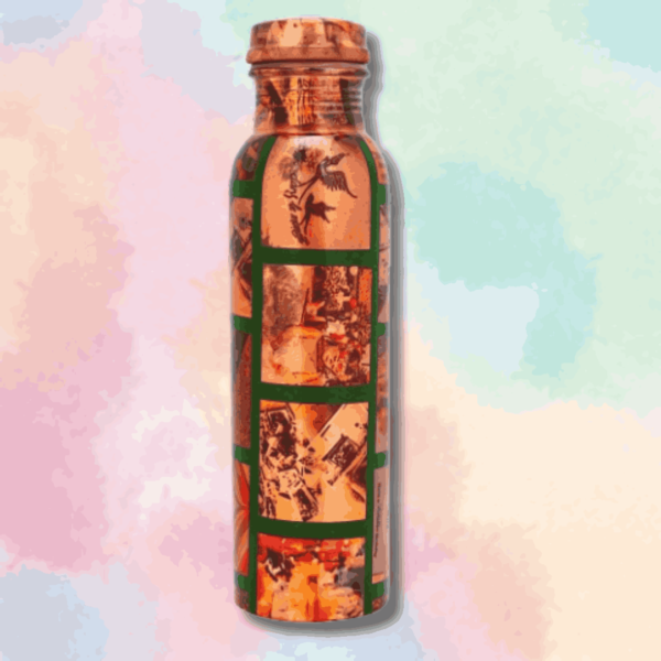 Pure Copper Water Bottle Printing Design