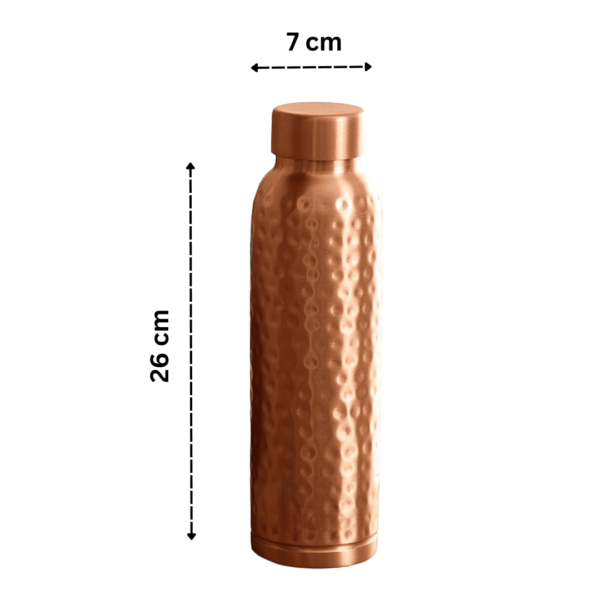 Hammered Copper Water Bottle for Office Table