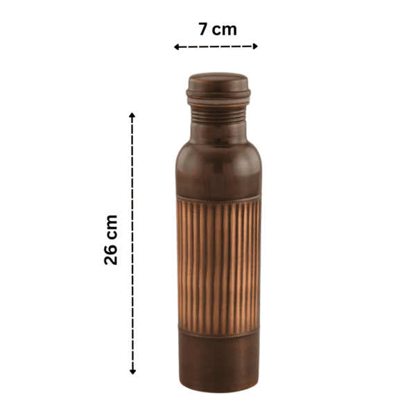 Vintage Finish Copper Lining Water Bottle 1 Litre