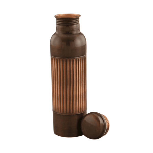 Vintage Finish Copper Lining Water Bottle 1 Litre