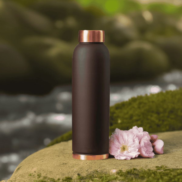 Best Brown Copper Water Bottle with Matt Finished 1 Liter
