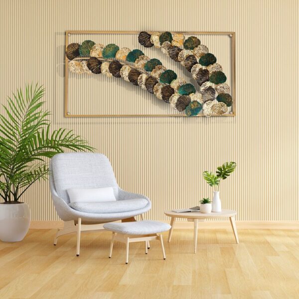 Handcrafted Abstract Metal Leaf Wall Art for Living Room & Home Decor Modern Metal Wall Artwork
