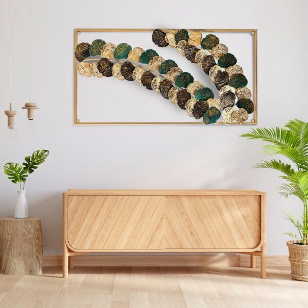 Handcrafted Abstract Metal Leaf Wall Art for Living Room & Home Decor Modern Metal Wall Artwork
