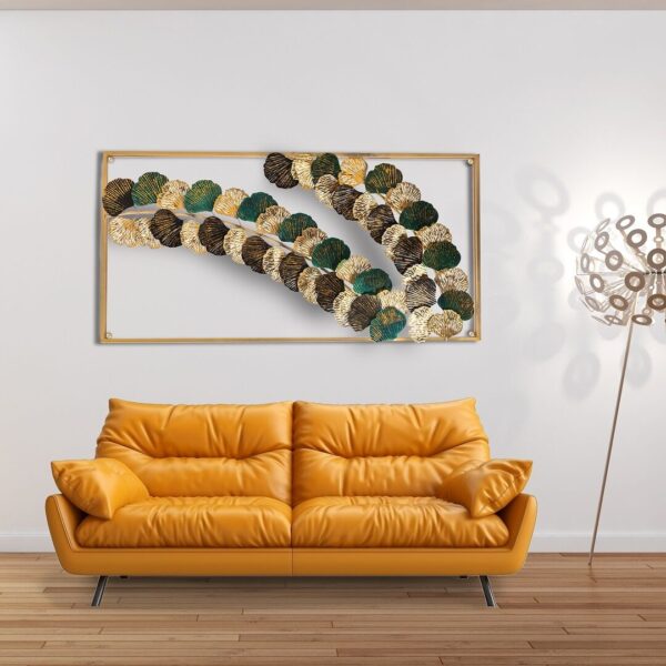 Handcrafted Abstract Metal Leaf Wall Art for Living Room & Home Decor Modern Metal Wall Artwork
