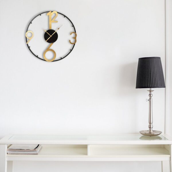 Modern Stylish Antique Metal Wall Clock for Home, Office & Living Room 20 Inches With English Number