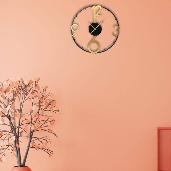 Modern Stylish Antique Metal Wall Clock for Home, Office & Living Room 20 Inches With English Number