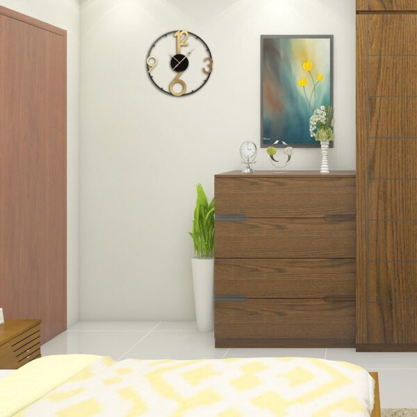 Modern Stylish Antique Metal Wall Clock for Home, Office & Living Room 20 Inches With English Number