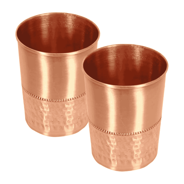 Decorative India Pure Copper Plain Glass With Luxury Design 250 ML