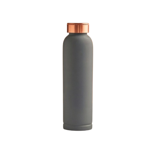 Premium Copper Water Bottle With Gray Color Design 1 Liter Leak Proof Protection - Image 5