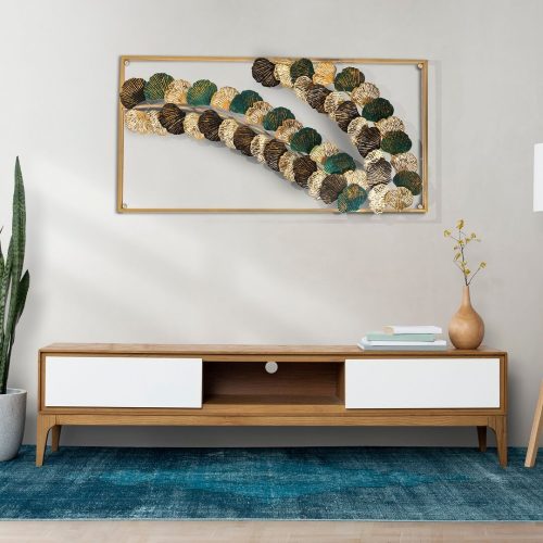 Handcrafted Abstract Metal Leaf Wall Art for Living Room & Home Decor Modern Metal Wall Artwork
